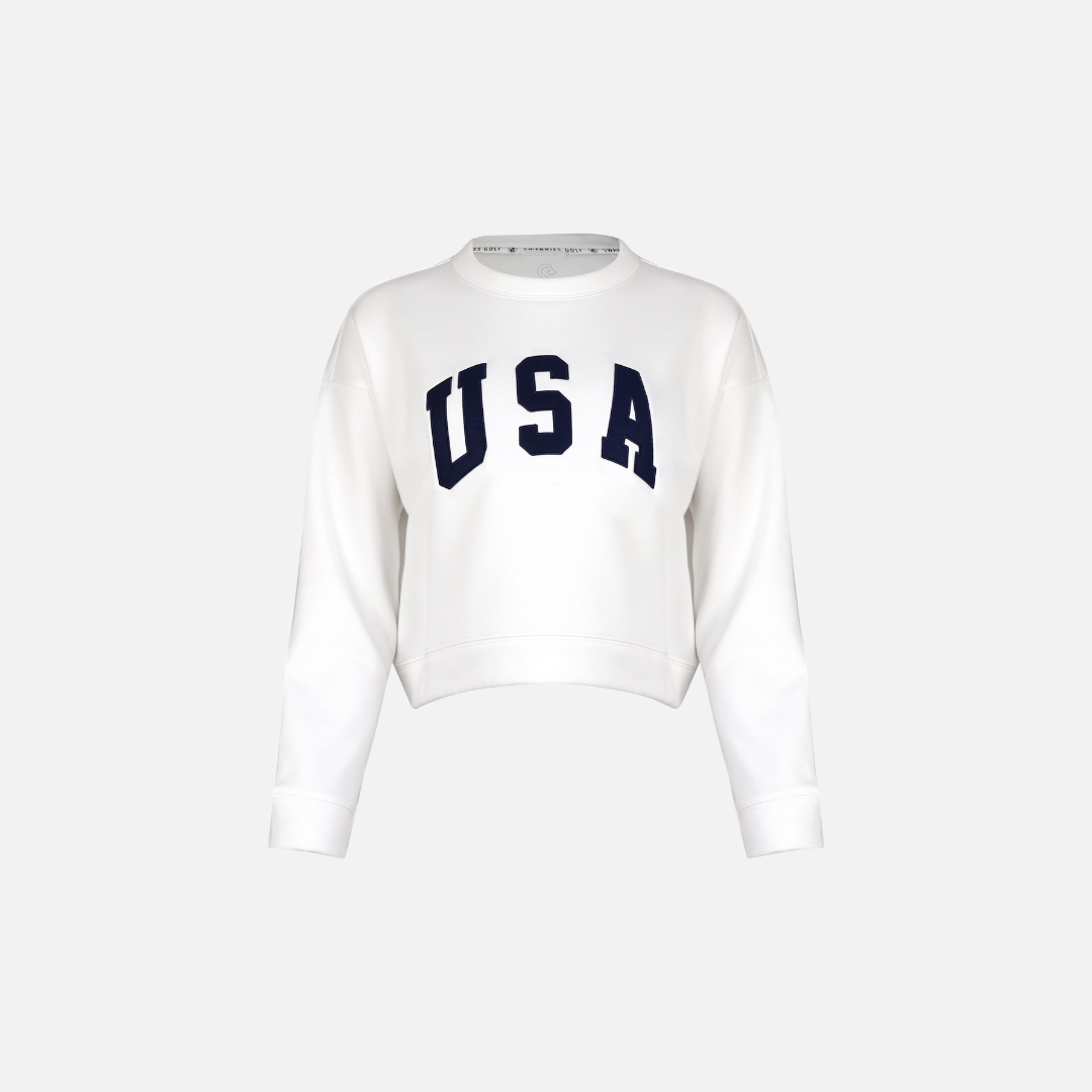 Abigail Cropped Crewneck – Swannies Golf