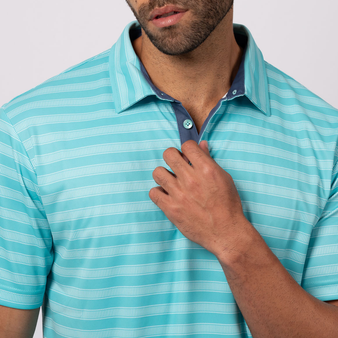 Striped Golf Polo