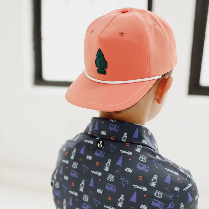 Juniors orange golf hat 